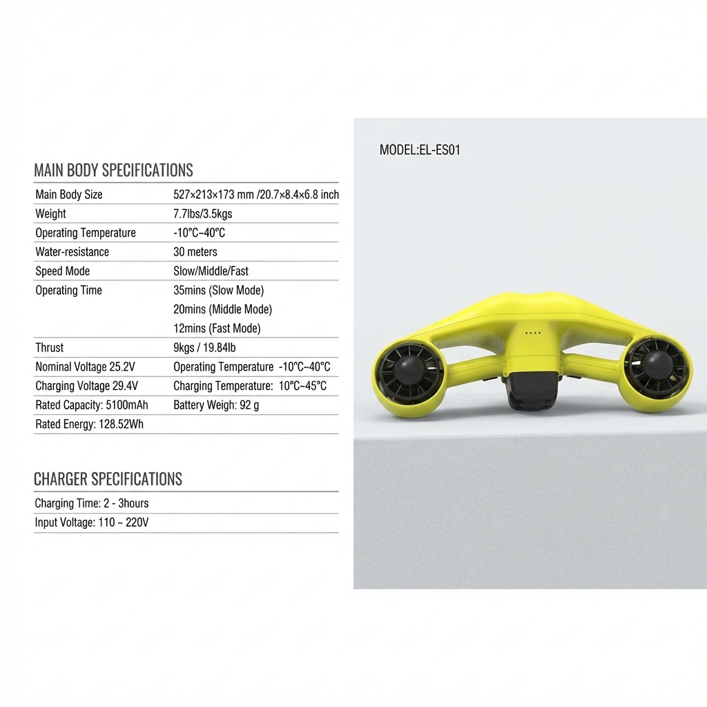 Electric Sea Scooter 30m Under - Snorkel Dry Top ulasan dan harga